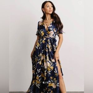 Baltic Born Sicily Satin Maxi Dress- Large